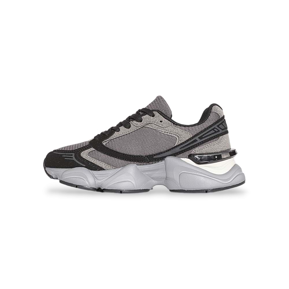 Jump 1878-29903 Anatomik Kalın Tabanlı Bayan Sneakers Ayakkabı - NKT01878-siyah gri-40
