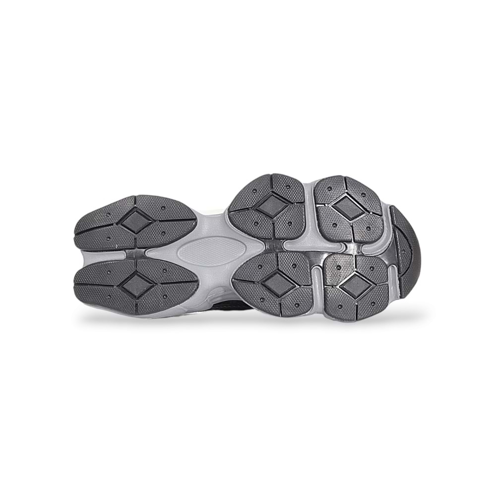 Jump 1878-29903 Anatomik Kalın Tabanlı Bayan Sneakers Ayakkabı - NKT01878-siyah gri-40