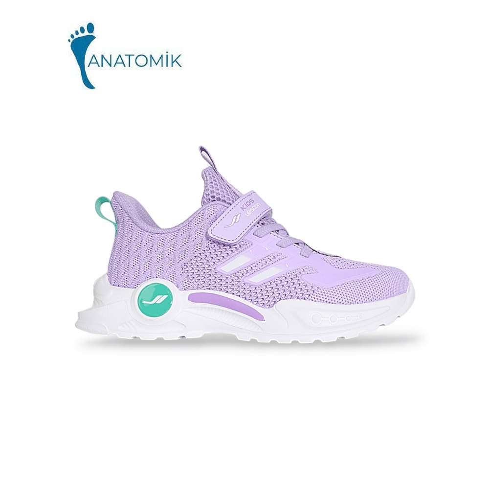 Lescon 1902-Tıbet Anatomik Tabanlı Unisex Çocuk Günlük Spor Ayakkabı - NKT01902-lila-30