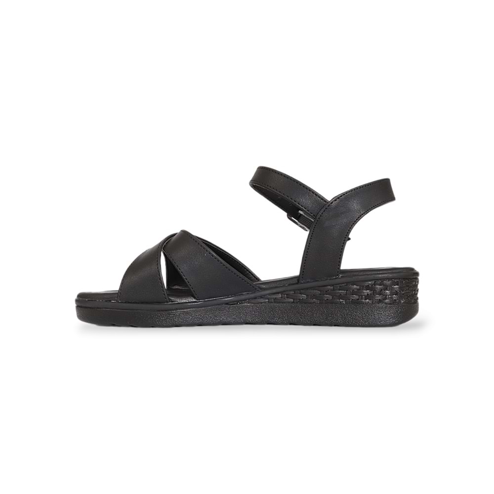 Konfores 1903-261126 Anatomik Tabanlı Kadın Sandalet - NKT01903-siyah-38