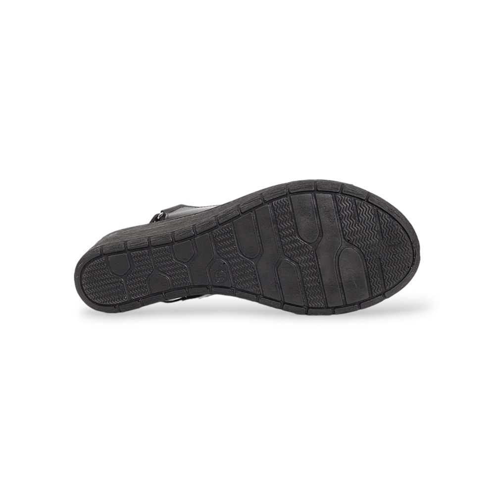 Konfores 1911-390240 Tam Anatomik Tabanlı Kadın Sandalet - NKT01911-siyah-37