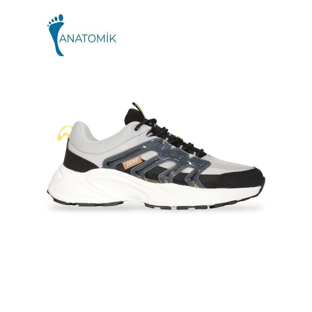 Jump 1944-29728 Anatomik Tabanlı Unisex Yürüyüş & Koşu Ayakkabısı - NKT01944-siyah gri-41