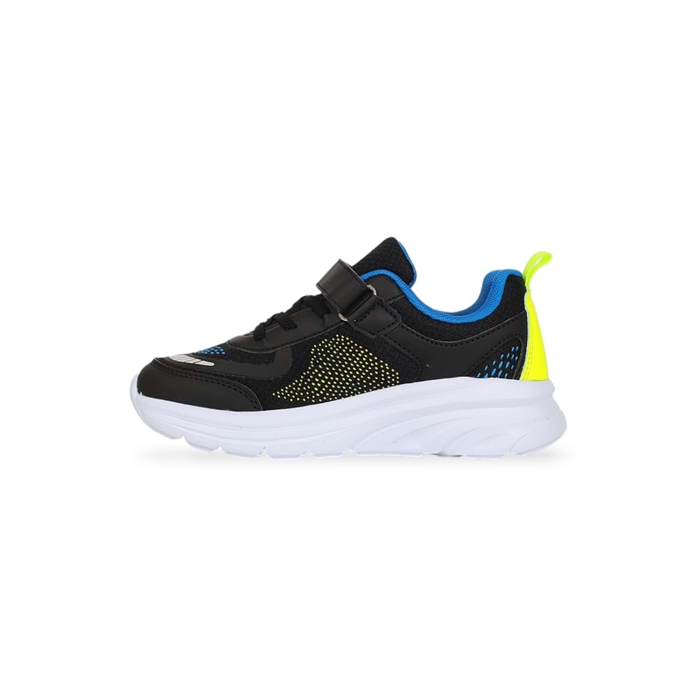Jump 1973-30008 Anatomik Tabanlı Unisex Çocuk Günlük Spor Ayakkabı - NKT01973-siyah yeşil-35
