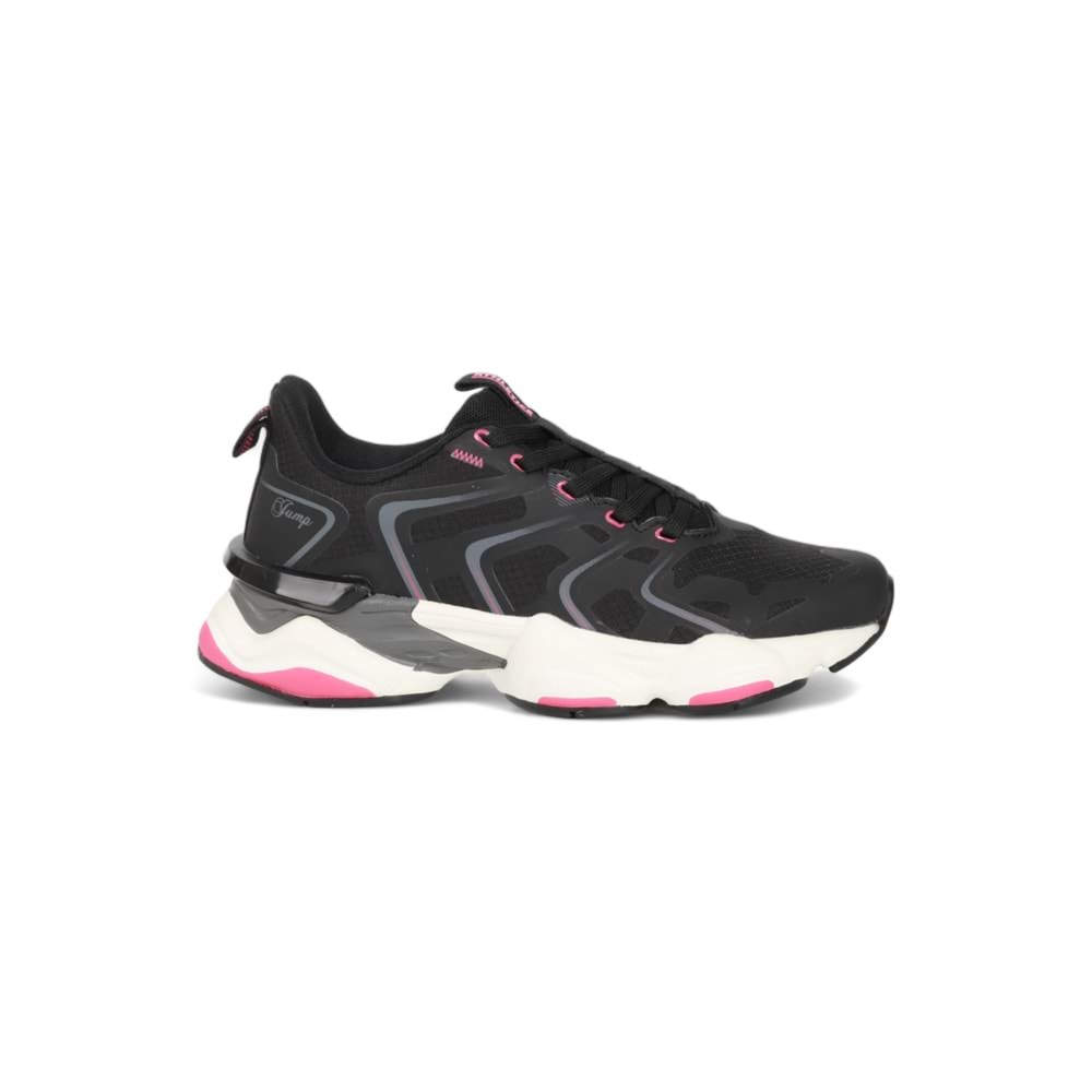 Jump 2030-29907 Anatomik Kalın Tabanlı Kadın Sneakers Ayakkabı - NKT02030-siyah-40