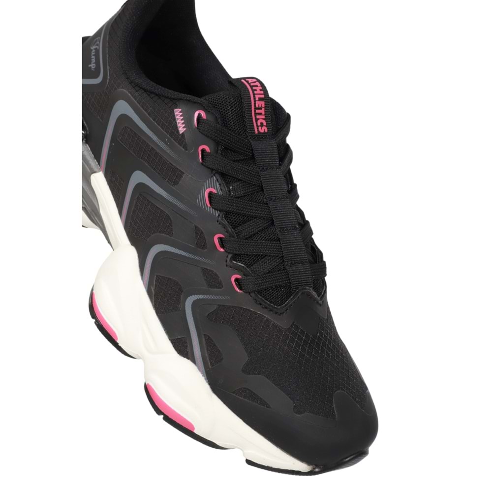 Jump 2030-29907 Anatomik Kalın Tabanlı Kadın Sneakers Ayakkabı - NKT02030-siyah-40
