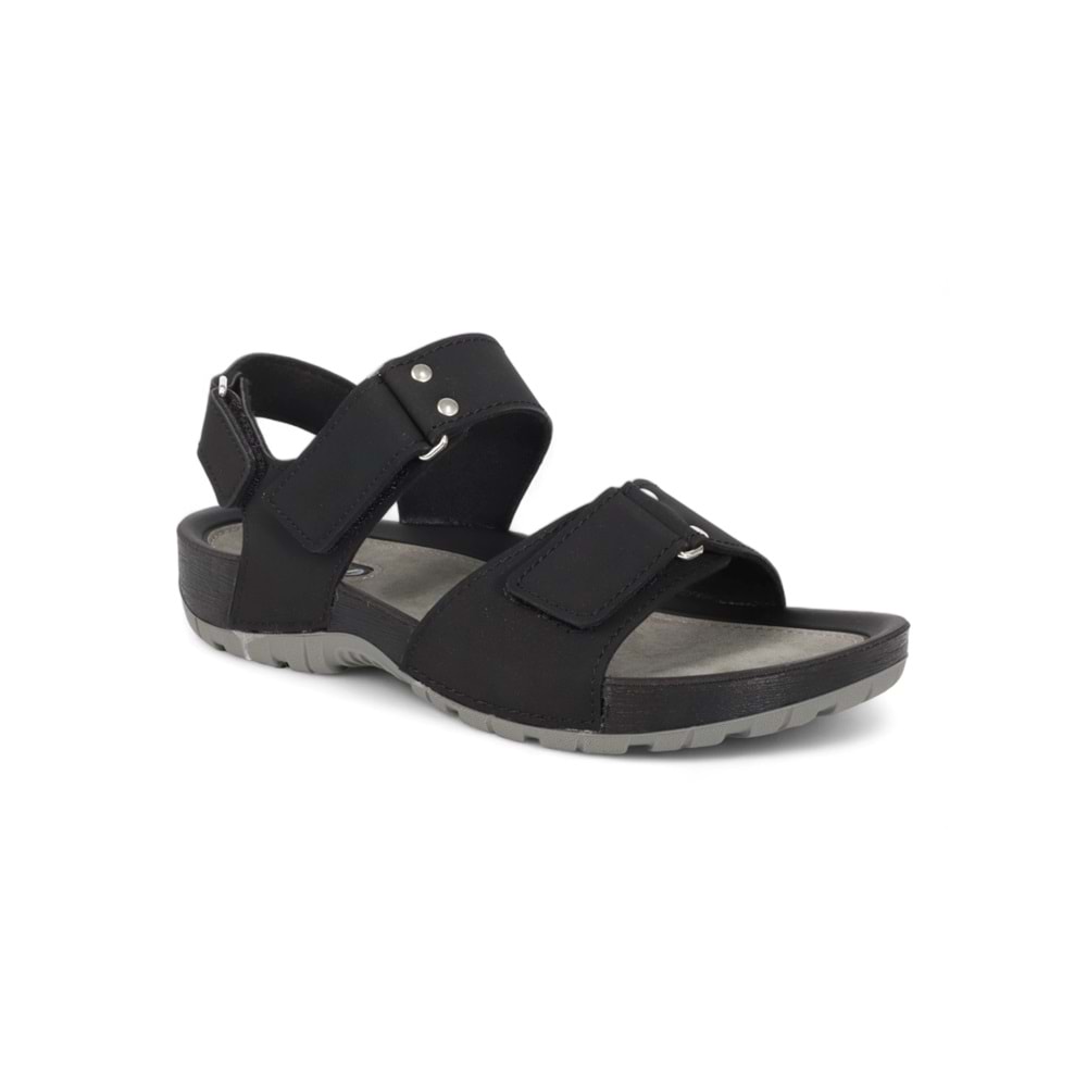 2045-9829-9 Tam Anatomik Erkek Sandalet - NKT02045-siyah-45