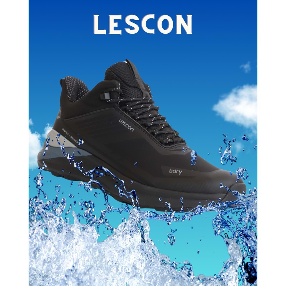 Lescon 2094-Wınd Anatomik Tabanlı Waterproof Trekking Ayakkabı - NKT02094-siyah-44
