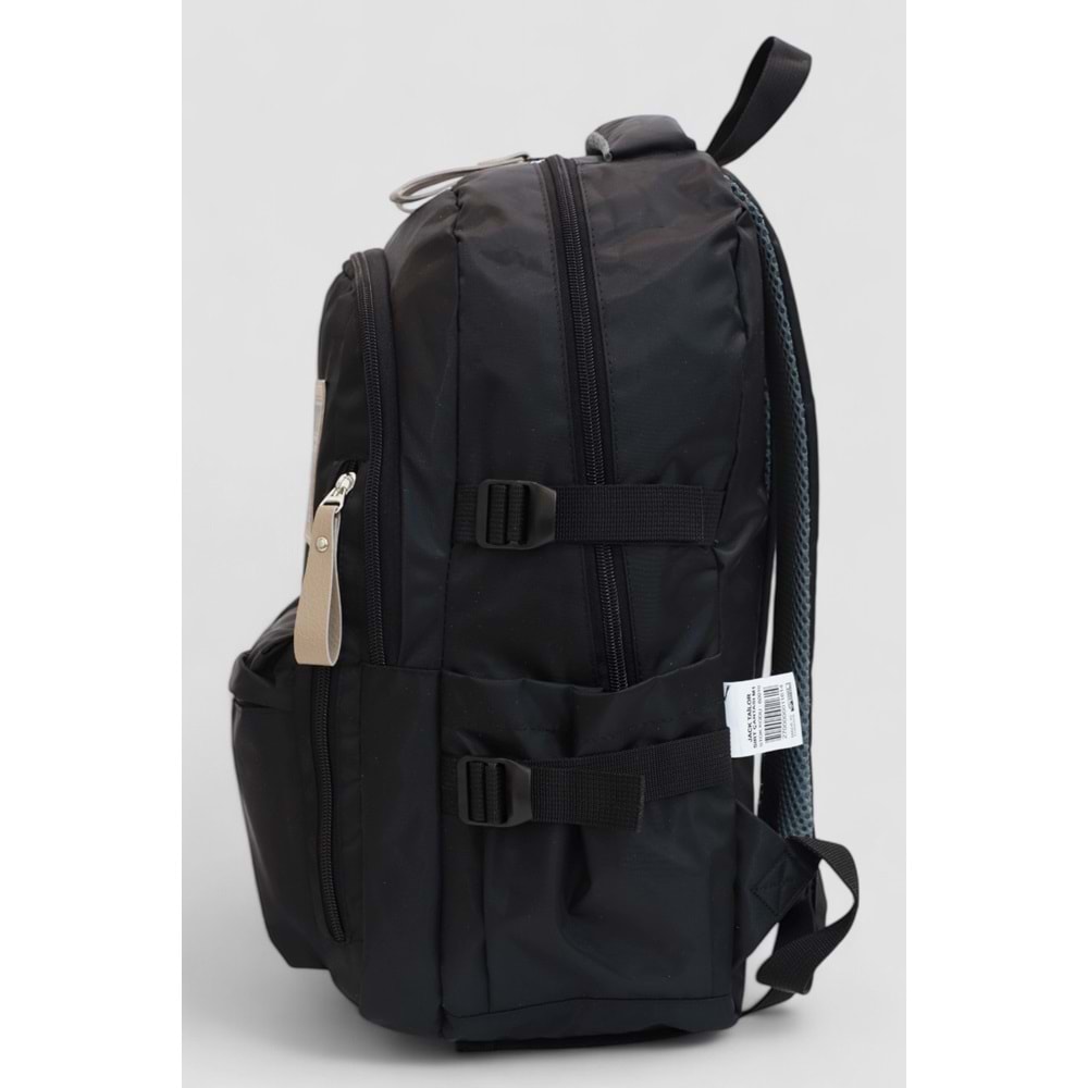 Jack Taılor 2111-60010 Unisex Anatomik Sırt Destekli Günlük ve Okul Sırt Çantası - NKT02111-siyah-TEKEBAT