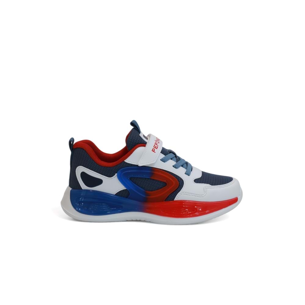 Kidessa 2127-Pepino Anatomik Tabanlı Ultra Hafif Unisex Çocuk Sneakers Ayakkabı - NKT02127-beyaz-kırmızı-32