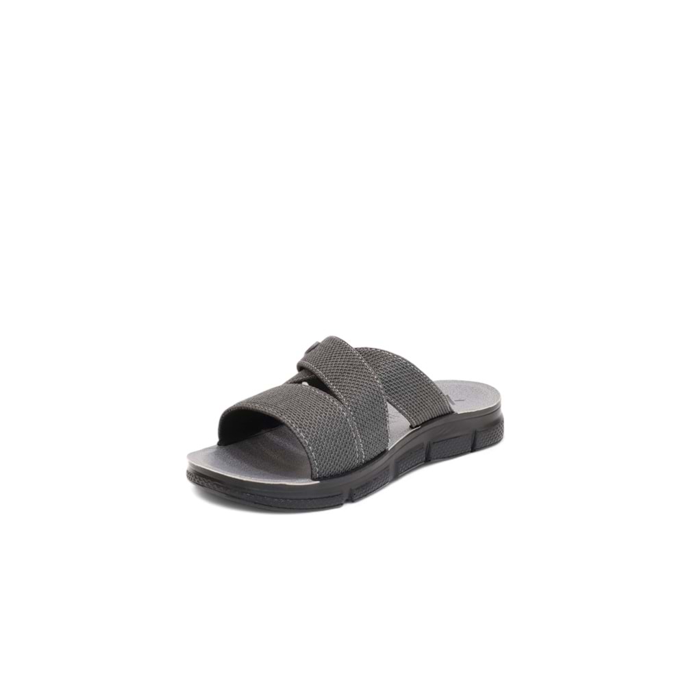 2172-Luxter Panda Çapraz Halatlı Günlük,Havuz ve Plaj İçin Uyumlu Erkek Terlik - NKT02172-Füme-41