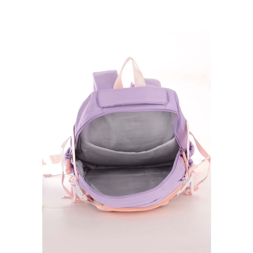 Relaxion 2174-1450 İthal Kore Tarzı Unisex Çocuk İlkokul Sırt Çantası - NKT02174-lila-TEKEBAT