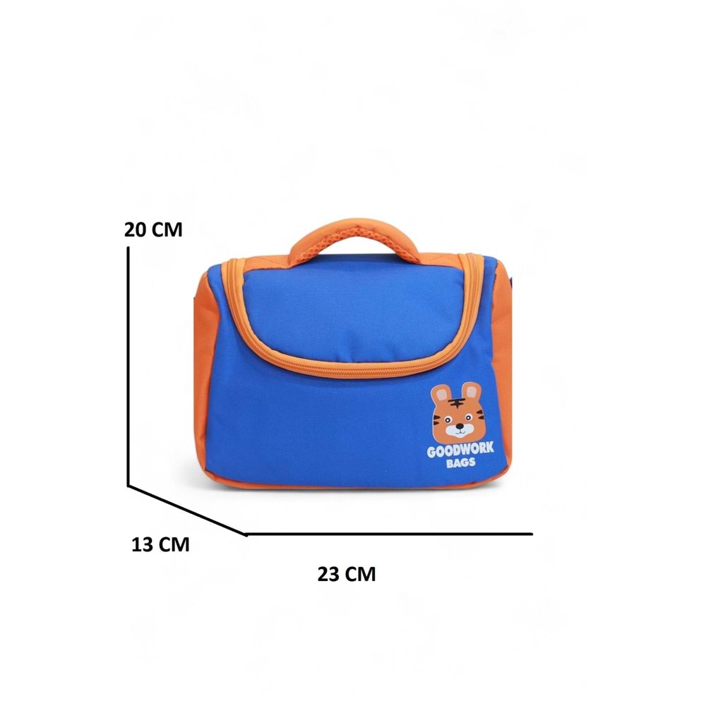 2205-Goodwork Erkek Çocuk Üçlü Set Figürlü İlkokul Sırt Çantası - NKT02205-TURUNCU-TEKEBAT