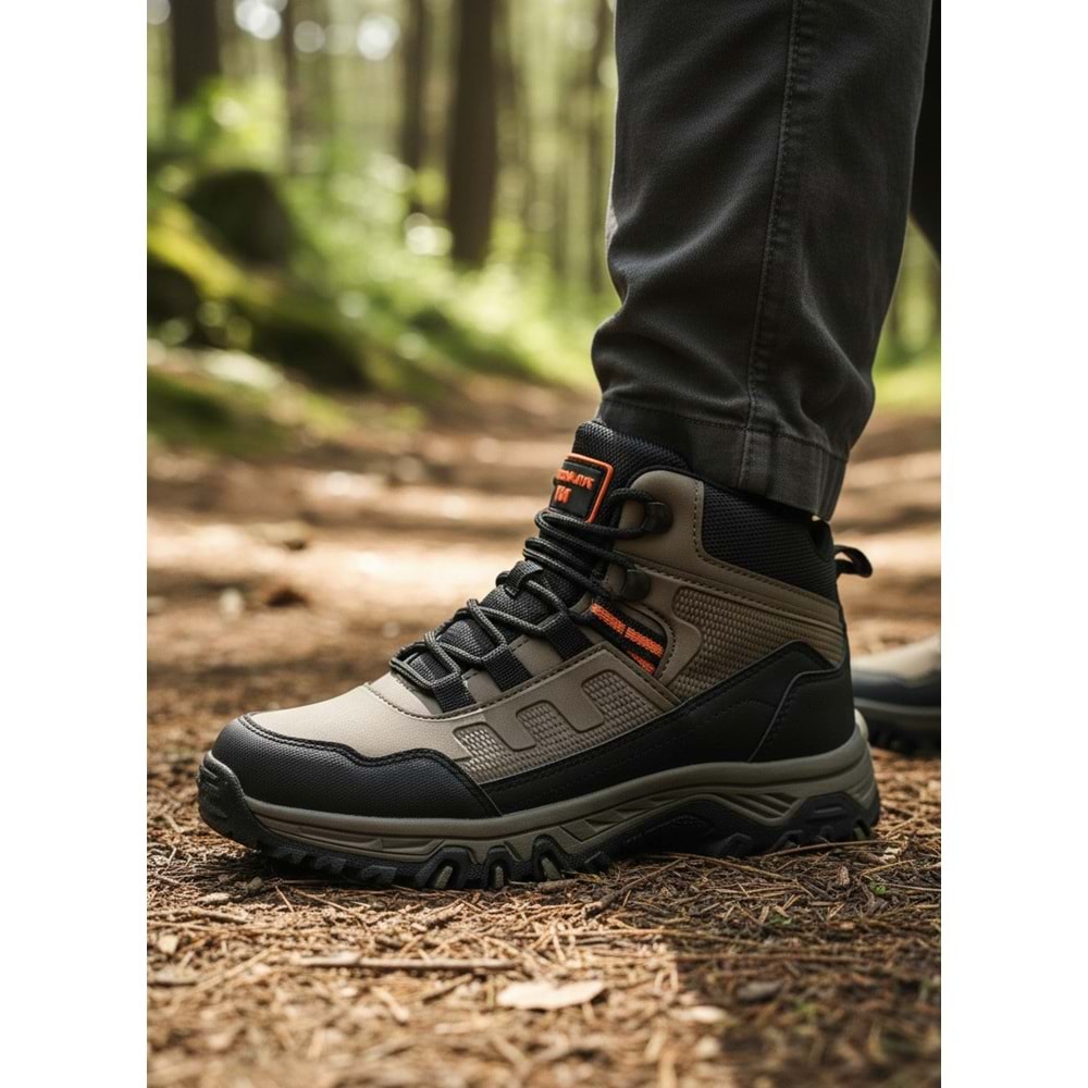 2281-Magg Point Anatomik Kaydırmaz Tabanlı Unisex Fermuarlı Spor Bot - NKT02281-Kum-37