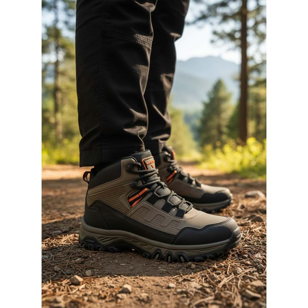 2281-Magg Point Anatomik Kaydırmaz Tabanlı Unisex Fermuarlı Spor Bot - NKT02281-Kum-37