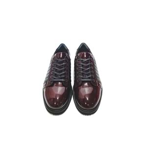 smart erkek deri günlük ayakkabı - BORDO - 40