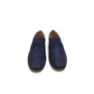 birkan deri erkek günlük ayakkabı - lacivert - 42