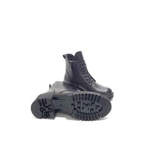 castle black 20881-1 hakiki deri bayan bot - siyah - 36