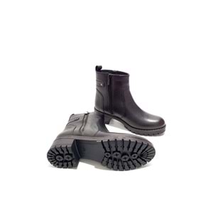 castle black 4663 hakiki deri bayan bot - siyah - 36