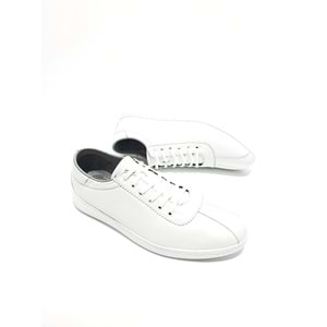 Lıon Hakiki Deri Erkek Sneakers Ayakkabı - BEYAZ - 40