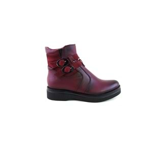Divadonna 573 Hakiki Deri Bayan Bot - BORDO - 37