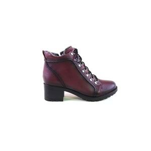 Divadonna 575 Hakiki Deri Bayan Bot - BORDO - 39