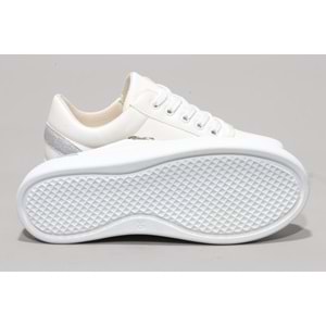 Kadir Ekici 822 Bayan Fermuarlı Sneakers Ayakkabı - BEYAZ - 39