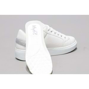 Kadir Ekici 822 Bayan Fermuarlı Sneakers Ayakkabı - BEYAZ - 40