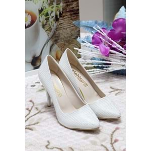 Konfores 908 Bayan Stiletto İnce Topuk Ayakkabı - sedef - 35
