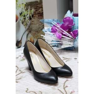Konfores 909 Bayan Kalın Topuklu Stiletto - siyah - 37