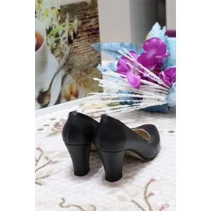 Konfores 909 Bayan Kalın Topuklu Stiletto - siyah - 37