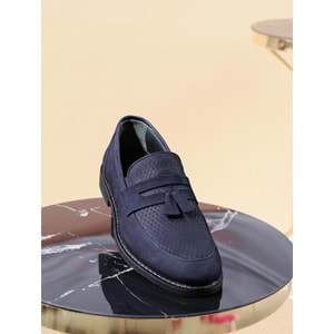 Konfores 950 Hakiki Deri Erkek Klasik Ayakkabı - NKT00950-lacivert-40