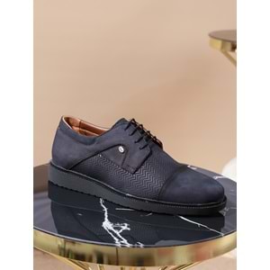 Konfores 979 Hakiki Deri Anatomik Erkek Ayakkabı - NKT00979-lacivert-44