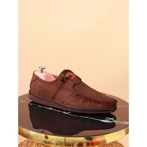 Konfores 987 Hakiki Deri Anatomik Erkek Ayakkabı - NKT00987-kahverengi-41