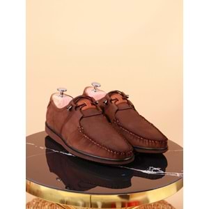 Konfores 987 Hakiki Deri Anatomik Erkek Ayakkabı - NKT00987-kahverengi-42