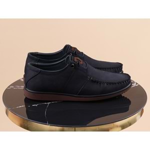 Konfores 987 Hakiki Deri Anatomik Erkek Ayakkabı - NKT00987-lacivert-44