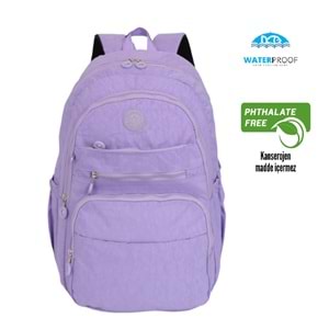 Konfores 1012 Klinkır Su Geçirmez Kumaş Sırt Çantası - NKT01012-lila-TEK EBAT