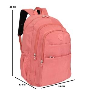 Konfores 1012 Klinkır Su Geçirmez Kumaş Sırt Çantası - NKT01012-PEMBE-TEK EBAT