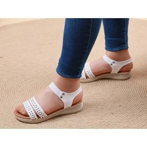 Konfores 1023 Anatomik Bayan Sandalet - NKT01023-BEYAZ-39