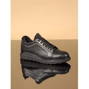 Konfores 1074 Hakiki Deri Anatomik Erkek Ayakkabı - NKT01074-siyah-44
