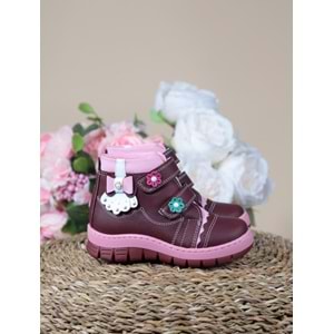 Kidessa 1086 Anatomik Kız Çocuk Bantlı Spor Bot - NKT01086-BORDO-21