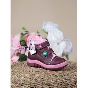 Kidessa 1086 Anatomik Kız Çocuk Bantlı Spor Bot - NKT01086-BORDO-21