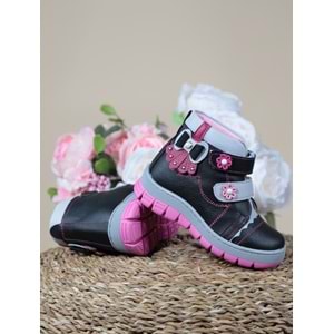 Kidessa 1086 Anatomik Kız Çocuk Bantlı Spor Bot - NKT01086-siyah-22