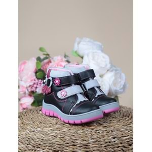 Kidessa 1086 Anatomik Kız Çocuk Bantlı Spor Bot - NKT01086-siyah-22