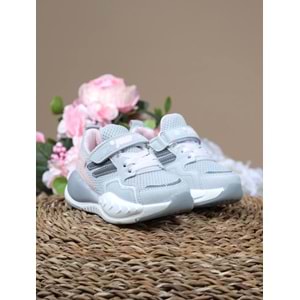 Kidessa 1096-27016 Anatomik Taban Bantlı Çocuk Spor Ayakkabı - NKT01096-buz gri-23