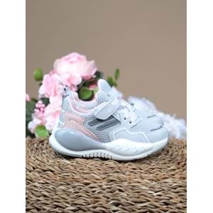 Kidessa 1096-27016 Anatomik Taban Bantlı Çocuk Spor Ayakkabı - NKT01096-buz gri-23