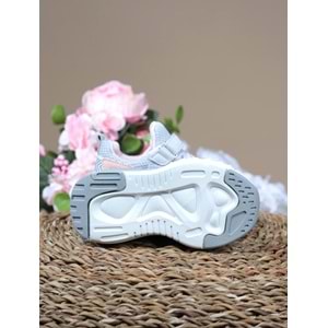 Kidessa 1096-27016 Anatomik Taban Bantlı Çocuk Spor Ayakkabı - NKT01096-buz gri-23