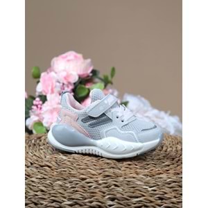 Kidessa 1096-27016 Anatomik Taban Bantlı Çocuk Spor Ayakkabı - NKT01096-buz gri-23