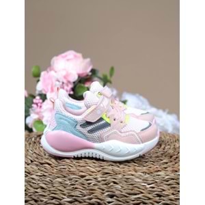 Kidessa 1096-27016 Anatomik Taban Bantlı Çocuk Spor Ayakkabı - NKT01096-PUDRA-25