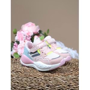 Kidessa 1096-27016 Anatomik Taban Bantlı Çocuk Spor Ayakkabı - NKT01096-PUDRA-25
