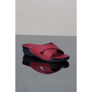 Konfores 1112-Venedik-9 Tam Anatomik Bayan Terlik - NKT01112-KIRMIZI-37